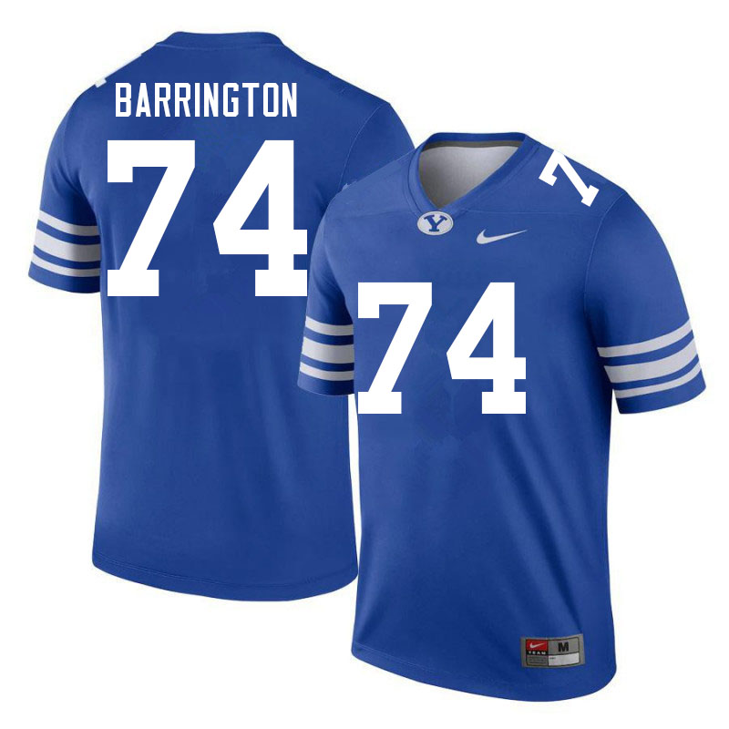 Men #74 Campbell Barrington BYU Cougars College Football Jerseys Sale-Royal - Click Image to Close